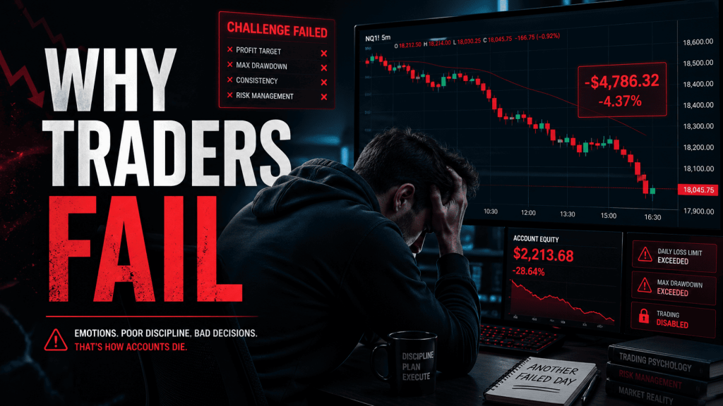 Why Traders Fail: Top 7 Reasons for Prop Firm Evaluation Failure